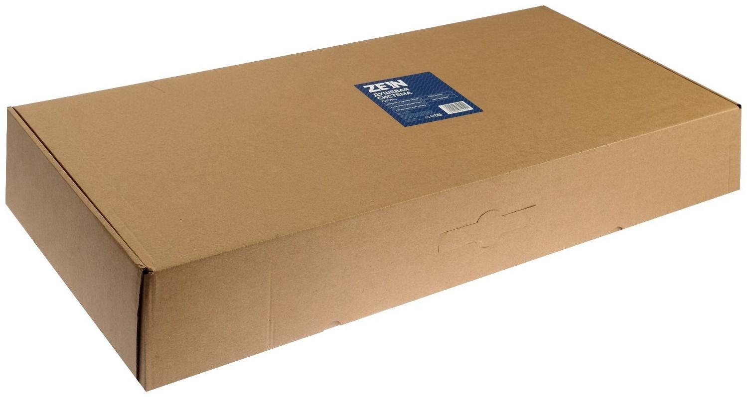 Душевая система ZEIN Z3684, верхняя и ручная лейка, ПВХ шланг, гигиенический набор, черная