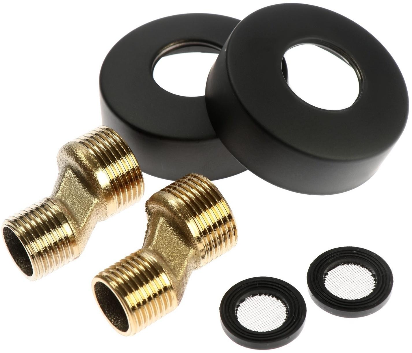 Душевая система ZEIN Z3684, верхняя и ручная лейка, ПВХ шланг, гигиенический набор, черная