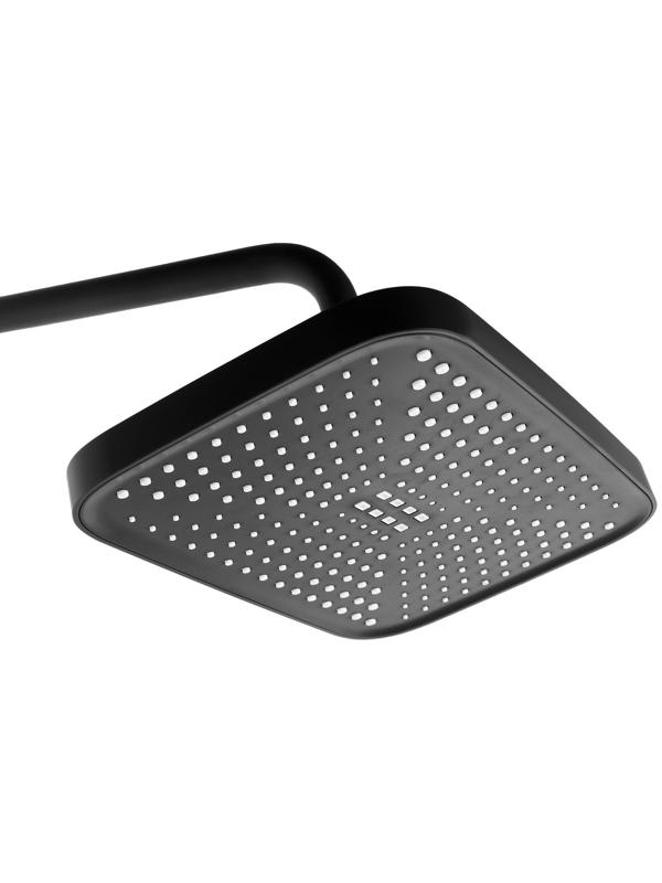 Душевая система ZEIN Z3684, верхняя и ручная лейка, ПВХ шланг, гигиенический набор, черная