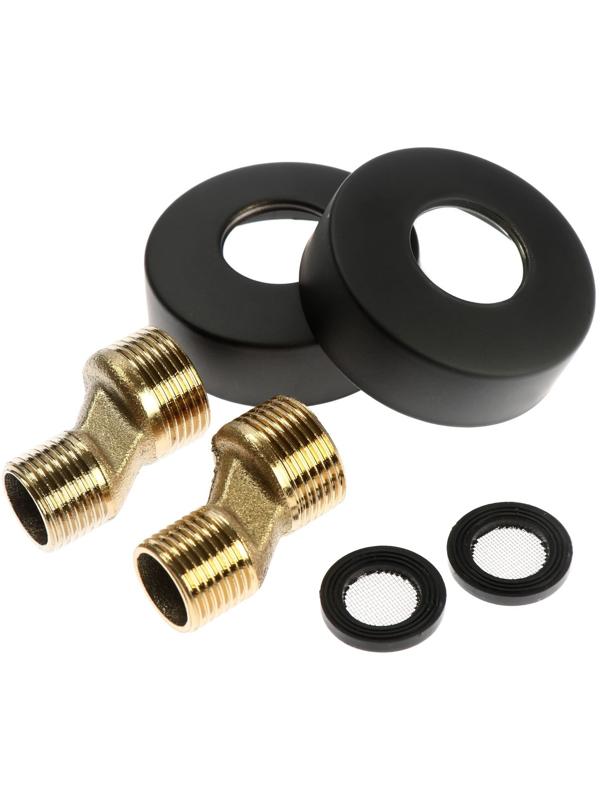 Душевая система ZEIN Z3684, верхняя и ручная лейка, ПВХ шланг, гигиенический набор, черная