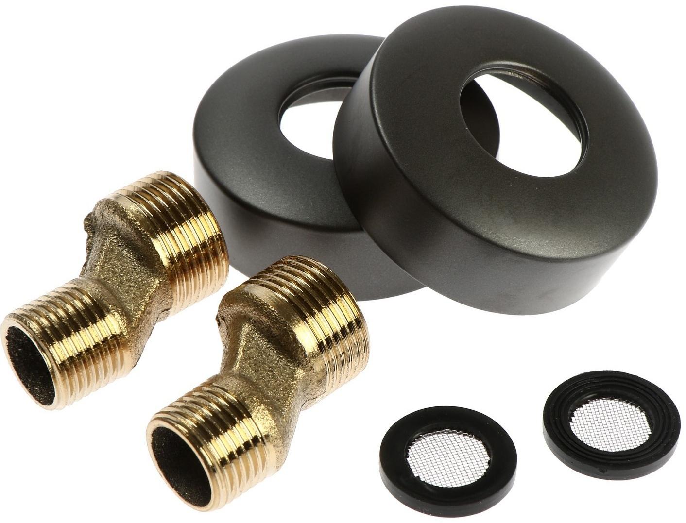 Душевая система ZEIN Z3685, верхняя и ручная лейка, ПВХ шланг, гигиенический набор, графит