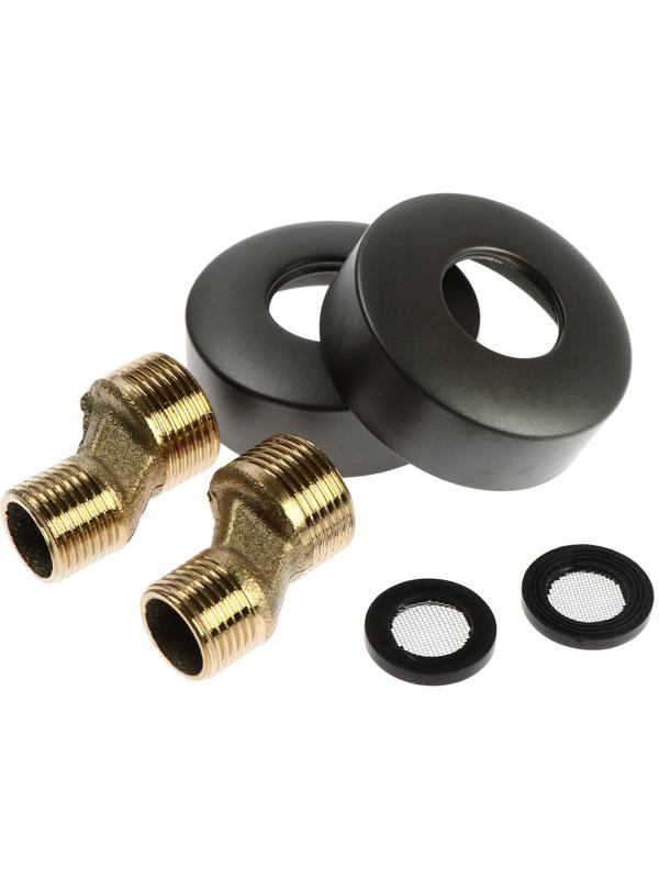 Душевая система ZEIN Z3685, верхняя и ручная лейка, ПВХ шланг, гигиенический набор, графит