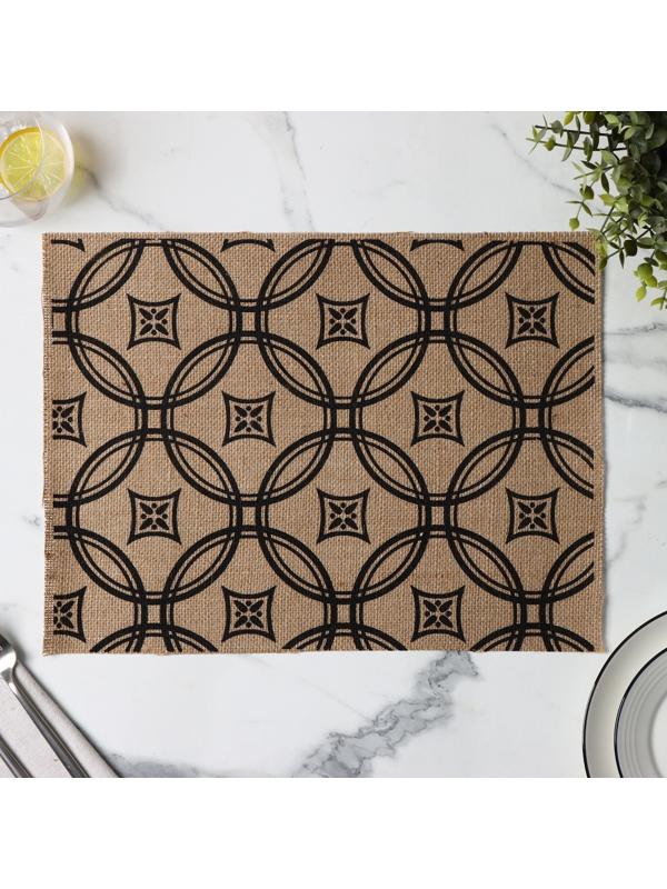Набор салфеток сервировочных на стол Доляна «Капия», 4 шт, 40×30 см, цвет бежевый