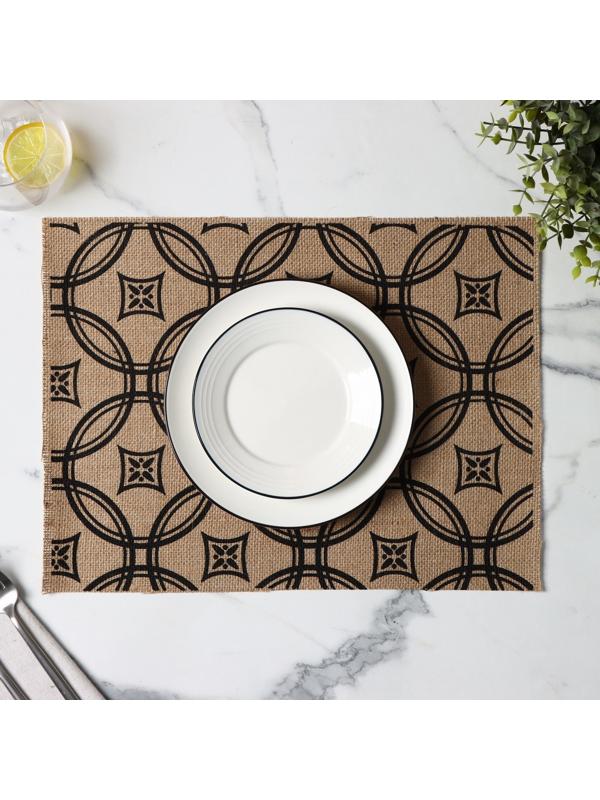 Набор салфеток сервировочных на стол Доляна «Капия», 4 шт, 40×30 см, цвет бежевый