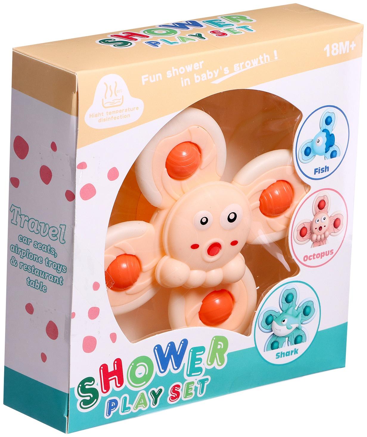 Спиннер для ванной «Осьминожка», на присоске