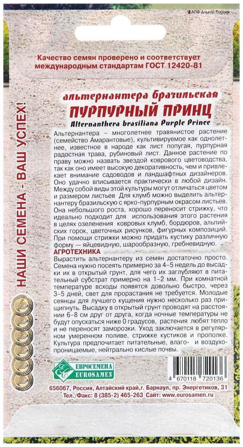 Семена цветов  Альтернантера бразильская 