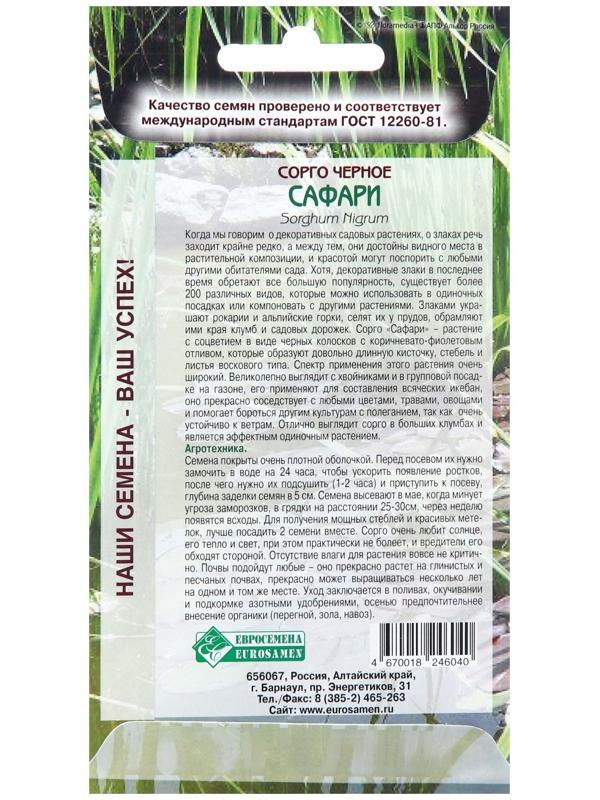 Семена Сорго черное 