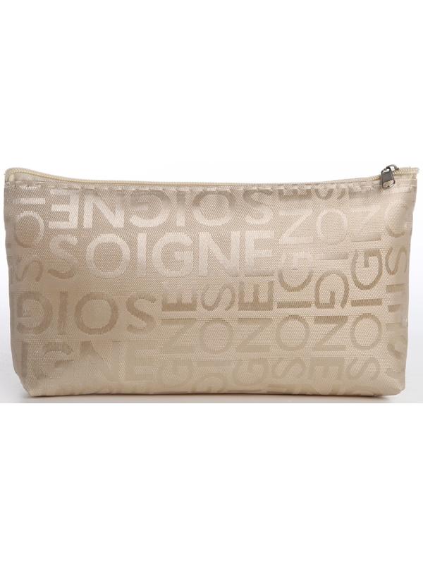 Косметичка на молнии, цвет бежевый