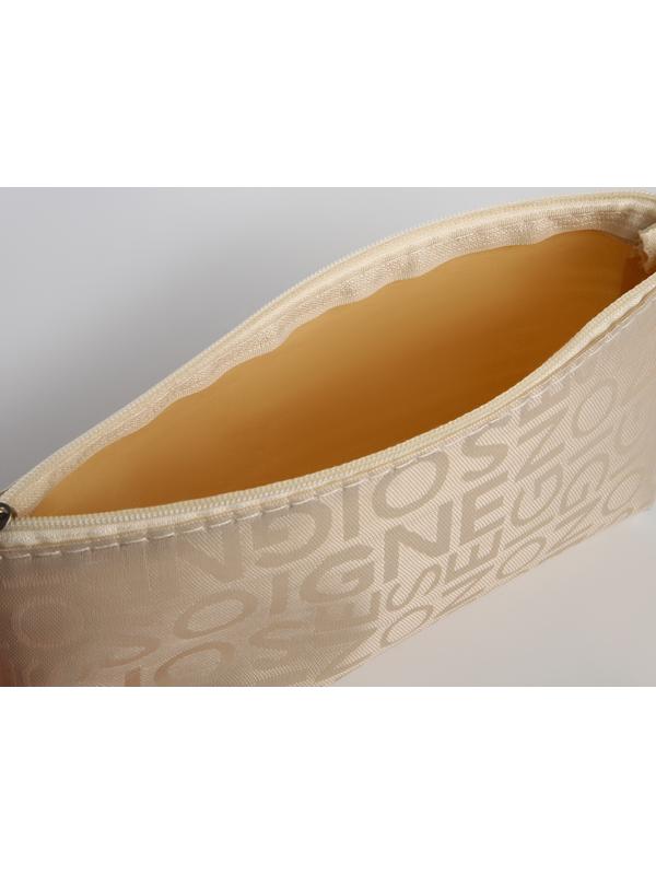 Косметичка на молнии, цвет бежевый