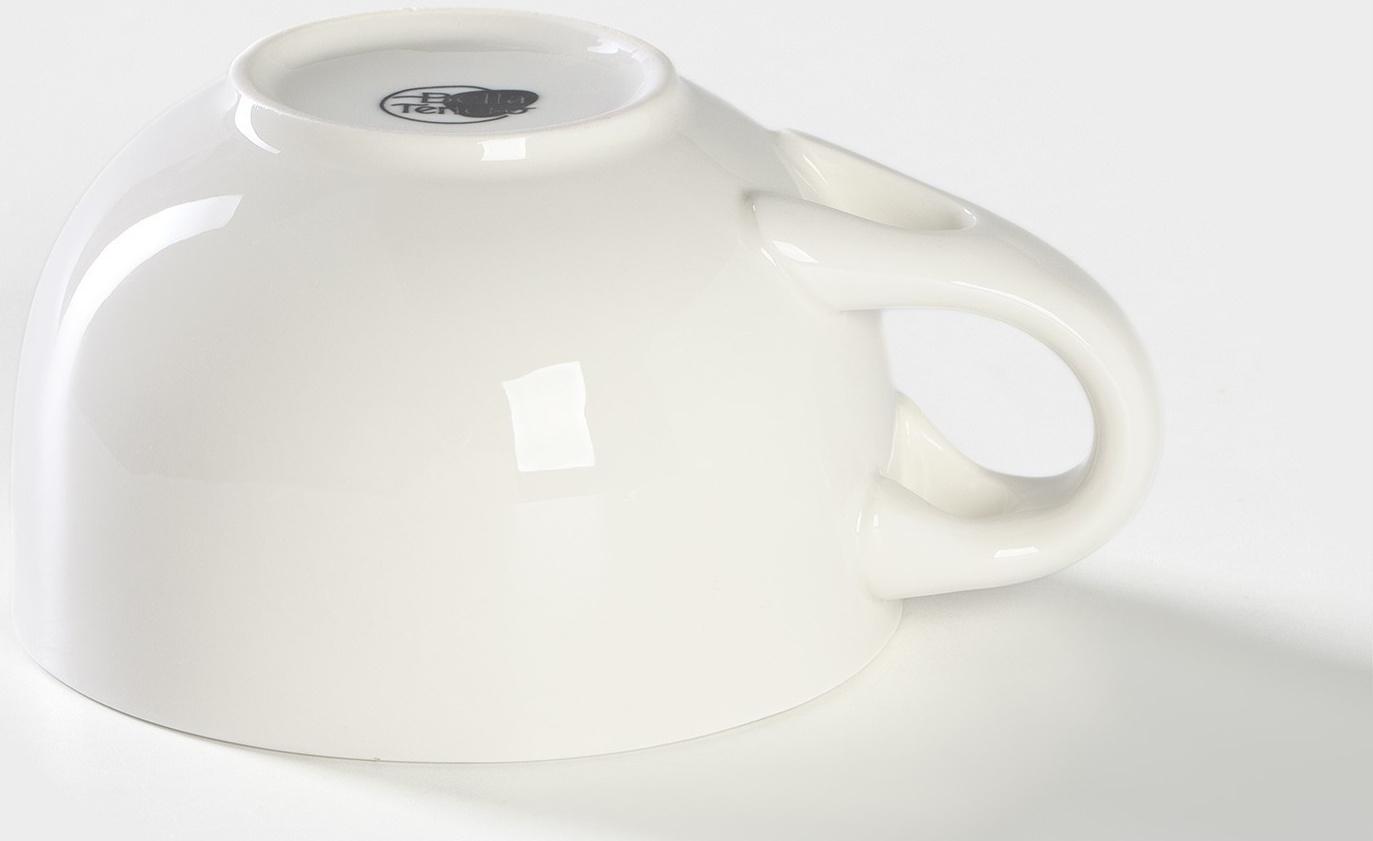 Супница фарфоровая с ложкой на бамбуковой подставке BellaTenero, 450 мл, 15×11,5×7,5 см, цвет белый