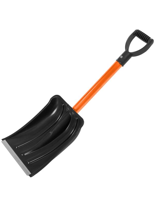 Лопата автомобильная пластиковая, ковш 260 × 300 мм, с оцинкованной планкой, металлический черенок (длина ± 7 см)