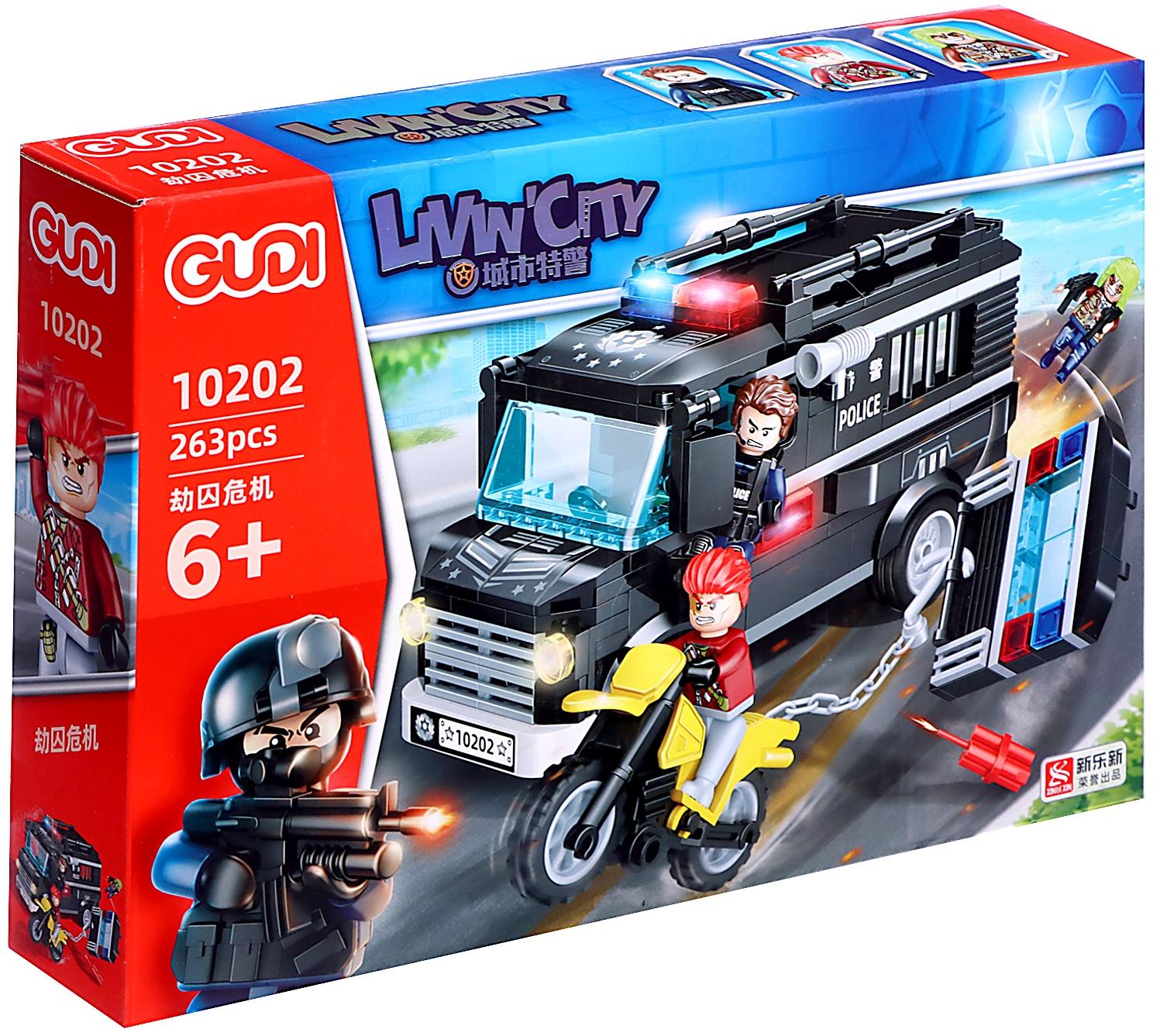 Конструктор GUDI «Спецназ. Броневик S.W.A.T.» 10202, 263 детали