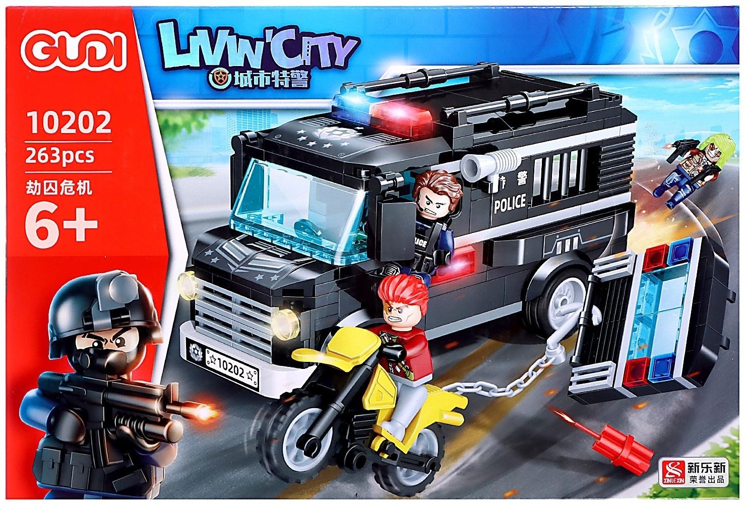 Конструктор GUDI «Спецназ. Броневик S.W.A.T.» 10202, 263 детали