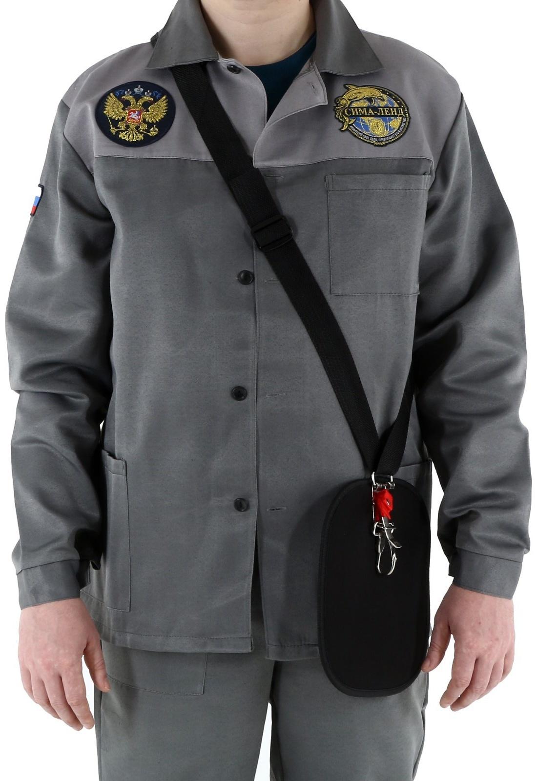 Ремень для триммера ТУНДРА, с защитой бедра, универсальный, быстросъемный карабин