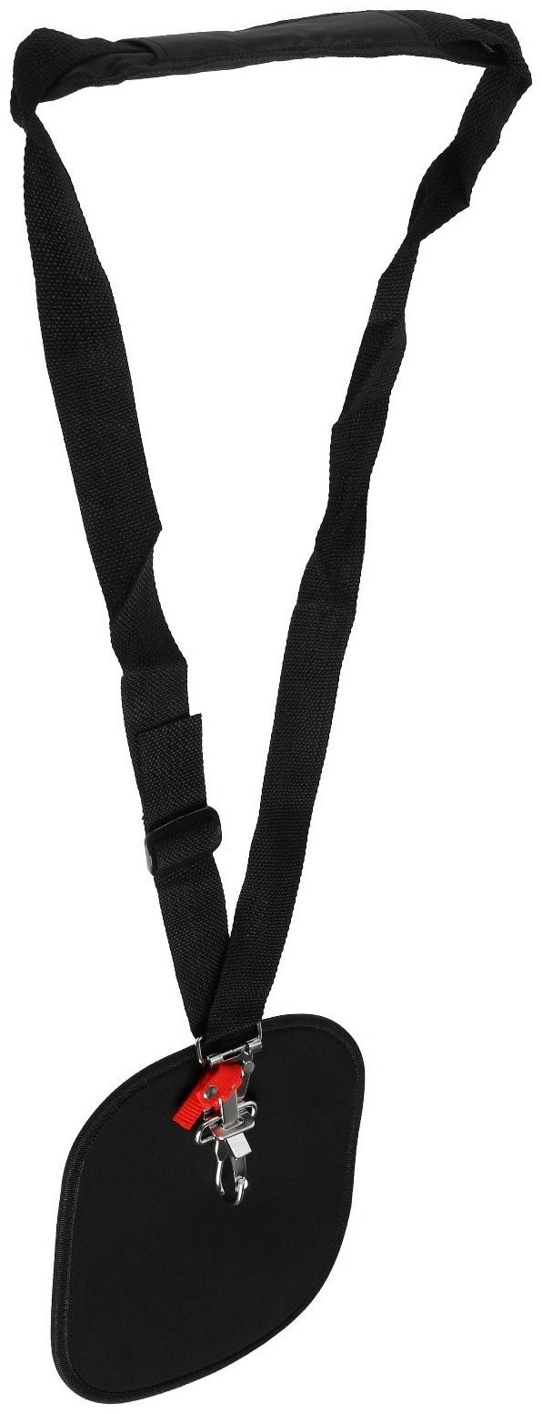 Ремень для триммера ТУНДРА, с защитой бедра, универсальный, быстросъемный карабин