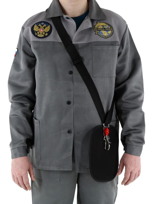 Ремень для триммера ТУНДРА, с защитой бедра, универсальный, быстросъемный карабин