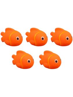 Набор игрушек для ванны «Рыбка клоун», 10 см, с пищалкой, 5 шт, Крошка Я