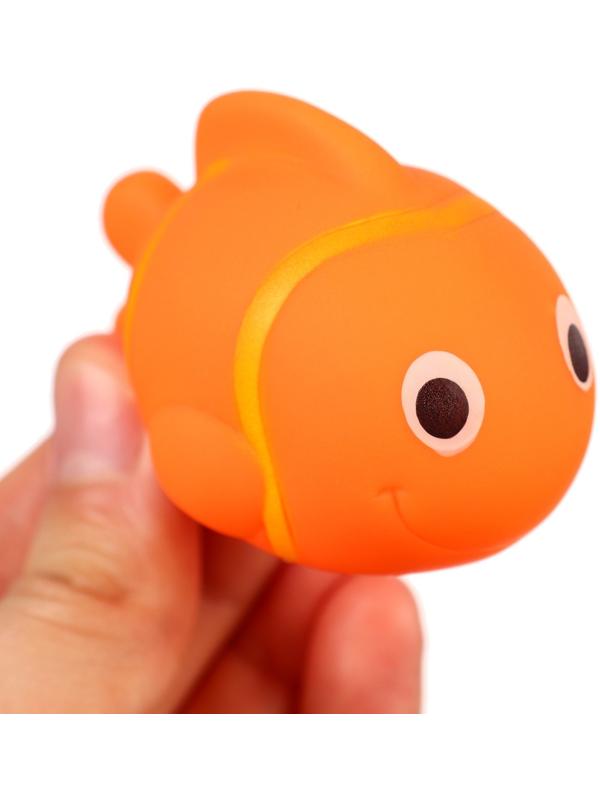 Набор игрушек для ванны «Рыбка клоун», 10 см, с пищалкой, 5 шт, Крошка Я