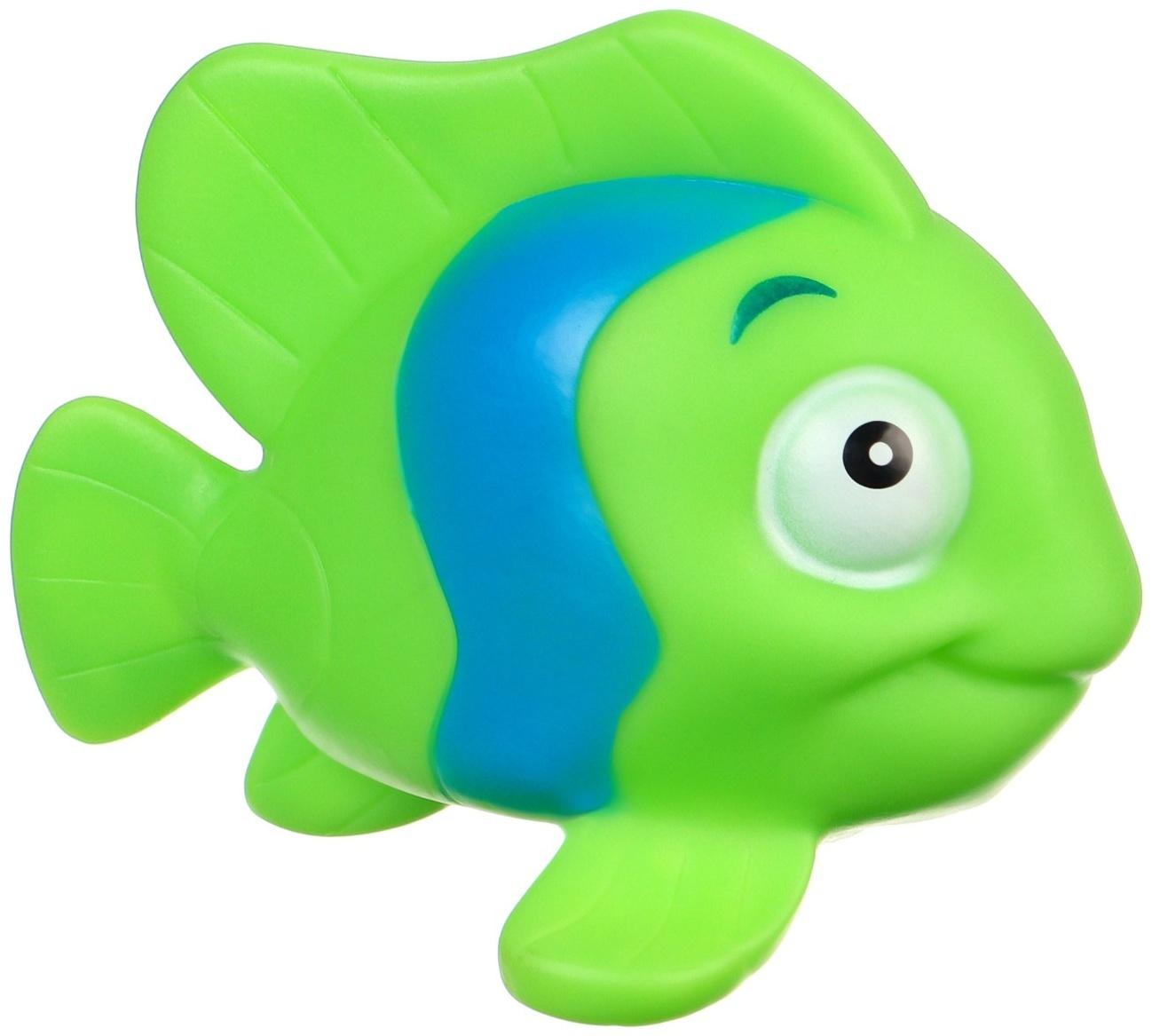 Набор игрушек для ванны «Морские рыбки №2», с пищалкой, 4 шт, Крошка Я