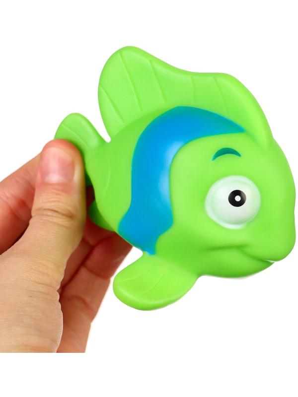 Набор игрушек для ванны «Морские рыбки №2», с пищалкой, 4 шт, Крошка Я