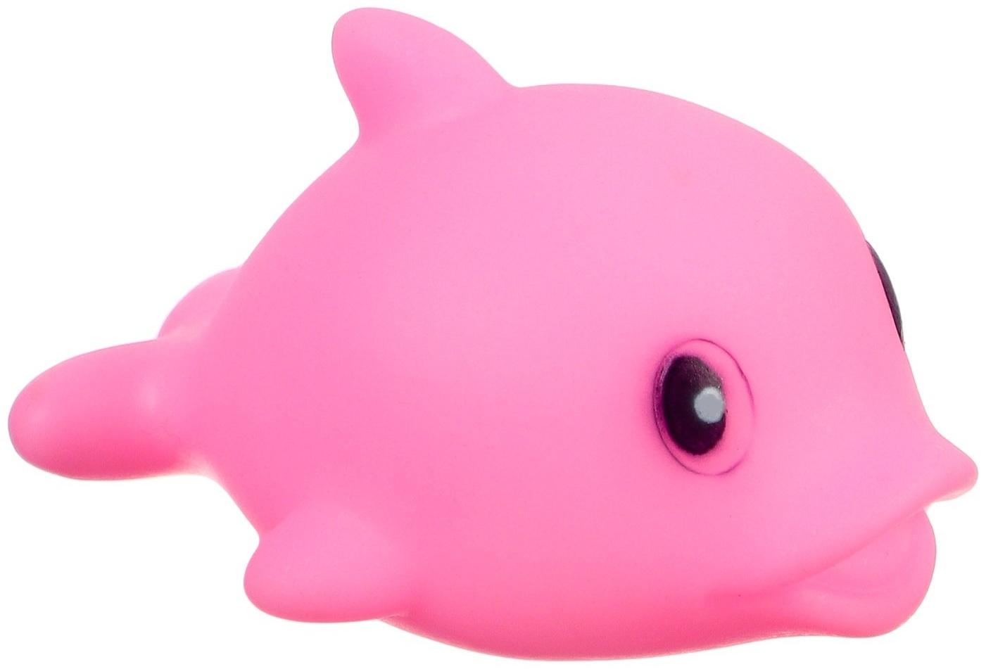 Набор игрушек для ванны «Поймай дельфина», 8 см, с пищалкой, 6 шт, Крошка Я