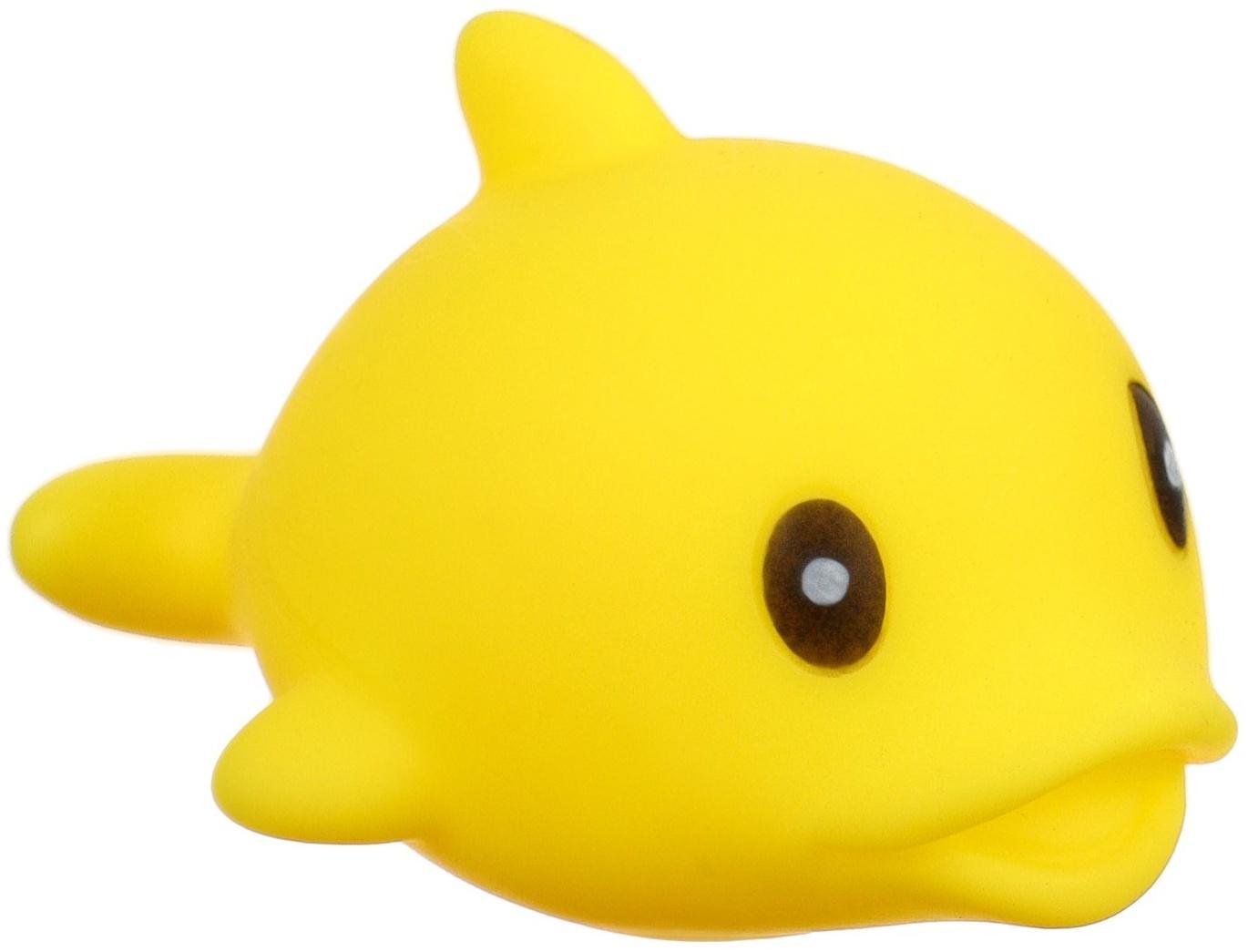 Набор игрушек для ванны «Поймай дельфина», 8 см, с пищалкой, 6 шт, Крошка Я