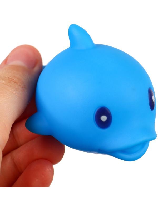 Набор игрушек для ванны «Поймай дельфина», 8 см, с пищалкой, 6 шт, Крошка Я