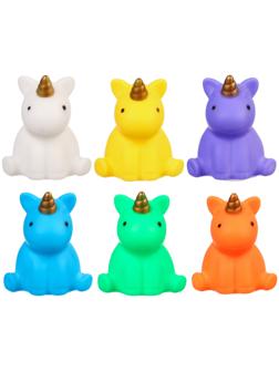 Набор игрушек для ванны «Единорожки», с пищалкой, 6 шт, Крошка Я
