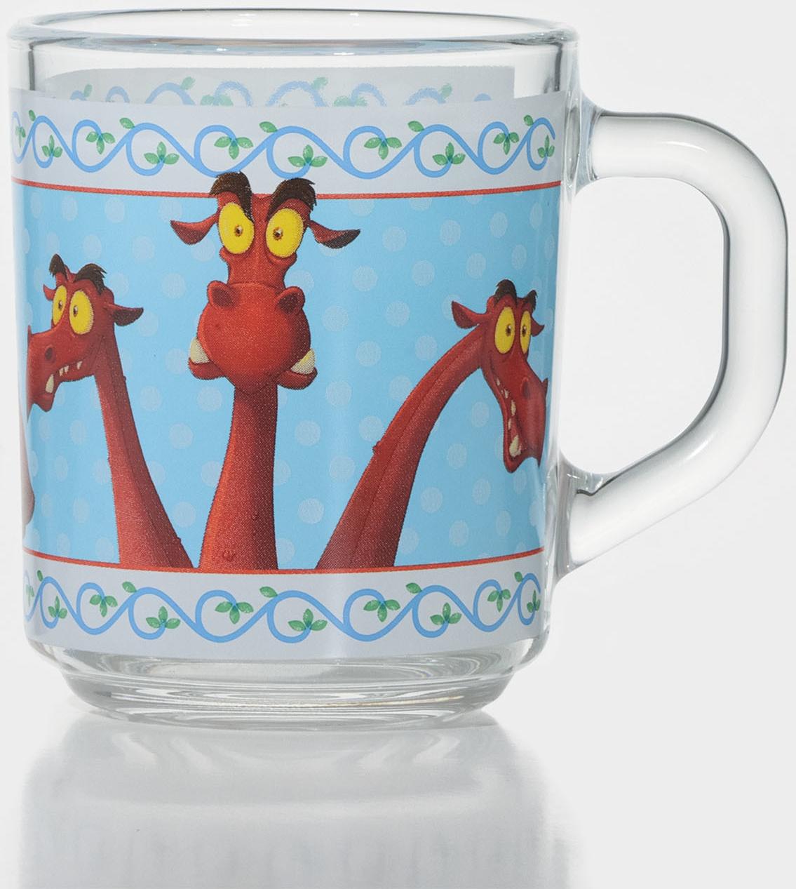 Кружка детская стеклянная «Три Богатыря», 230 мл