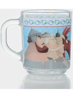Кружка детская стеклянная «Три Богатыря», 230 мл