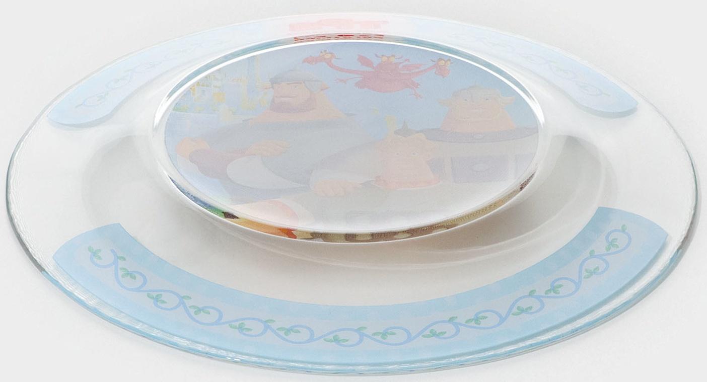 Тарелка стеклянная «Три Богатыря», d=19,5 см