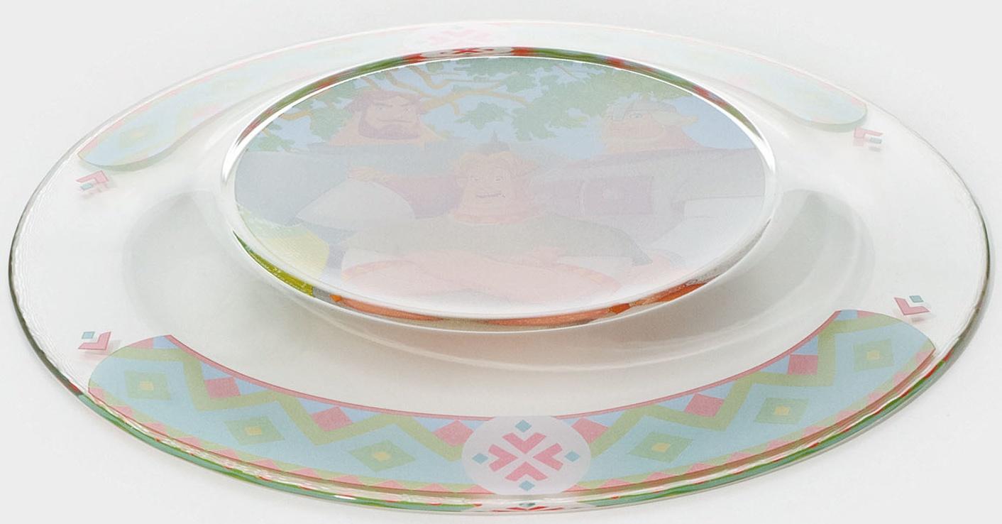 Тарелка стеклянная «Три Богатыря», d=19,5 см