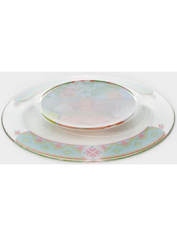 Тарелка стеклянная «Три Богатыря», d=19,5 см