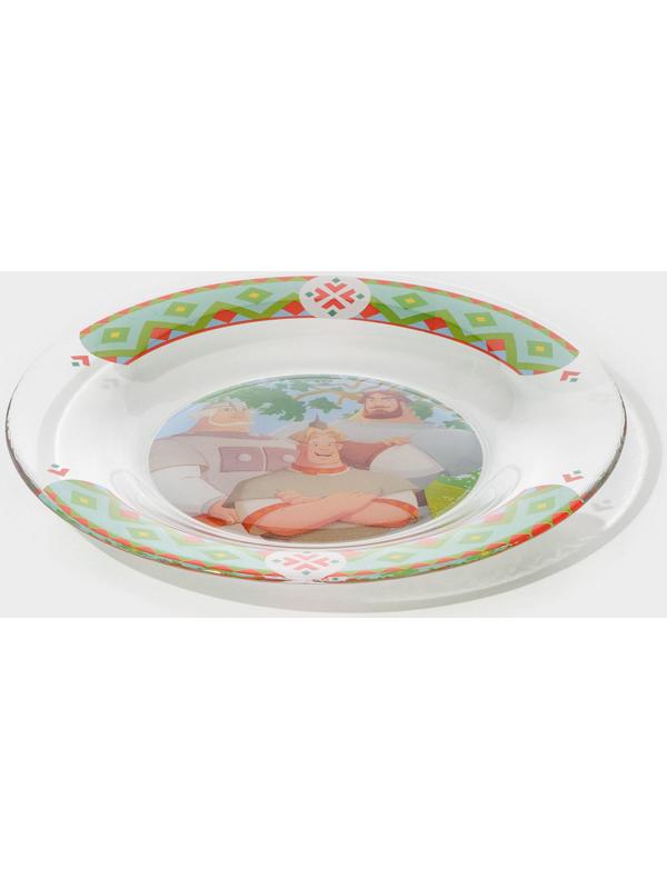 Тарелка стеклянная «Три Богатыря», d=19,5 см