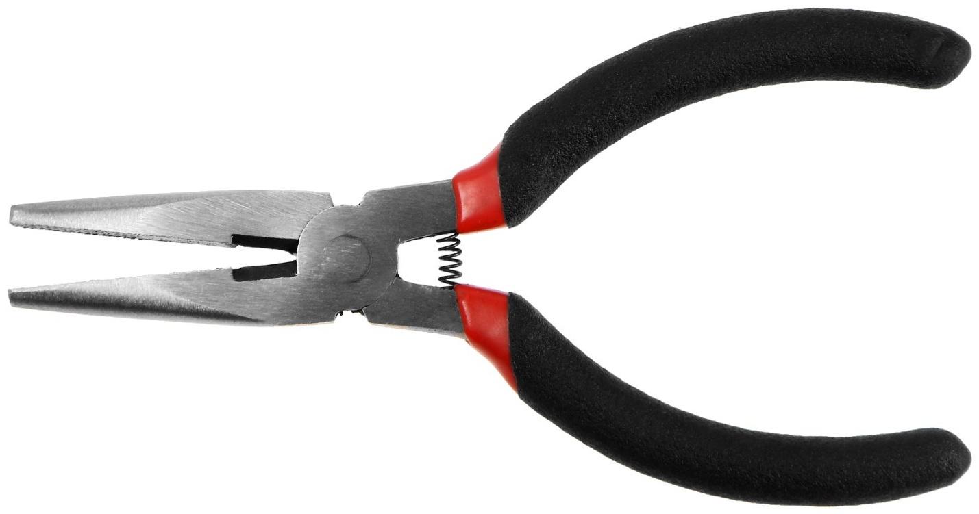 Длинногубцы ЛОМ мини, шлифованные, обрезиненные рукоятки