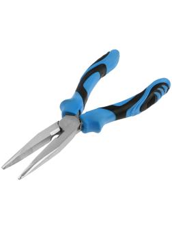 Длинногубцы ТУНДРА, сталь 45, никелированные, 2К рукоятки, 200 мм