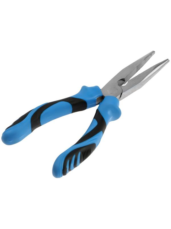 Длинногубцы ТУНДРА, сталь 45, никелированные, 2К рукоятки, 200 мм