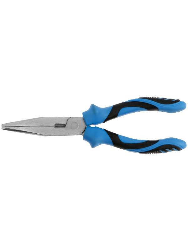 Длинногубцы ТУНДРА, сталь 45, никелированные, 2К рукоятки, 200 мм