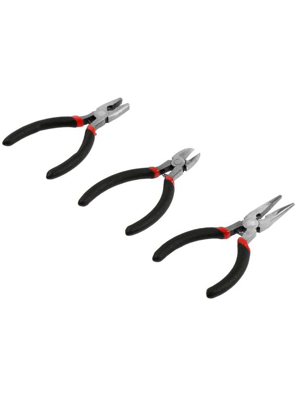 Набор шарнирно-губцевых инструментов ЛОМ мини, плоскогубцы, бокорезы, длинногубцы