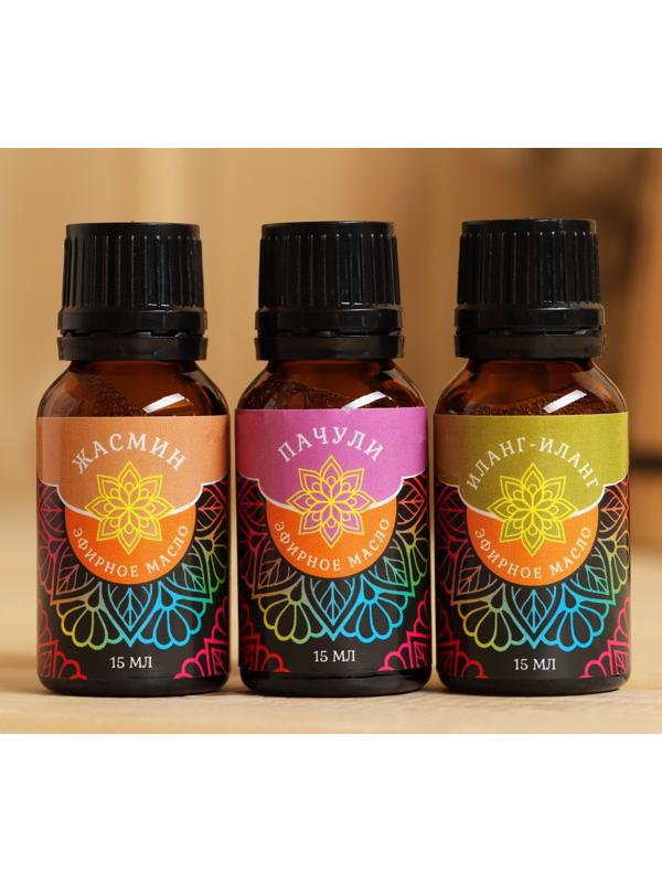 Набор эфирных масел жасмин, пачули, иланг-иланг, 3 шт по 15 мл