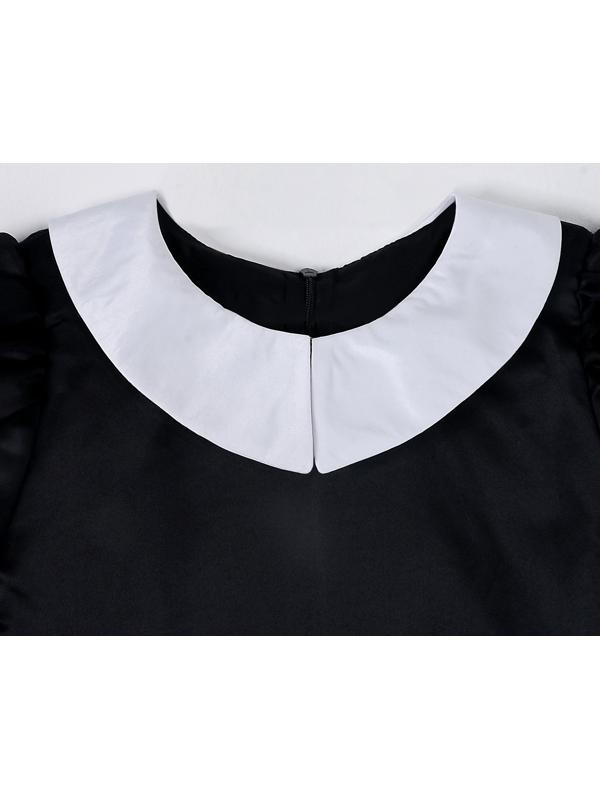 Карнавальное платье с белым воротником, атлас, п/э, р. 38, рост 146