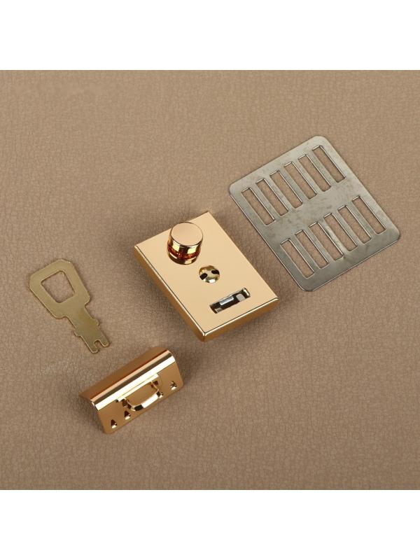 Застёжка для сумки, 3,5 × 2,6 см, цвет золотой