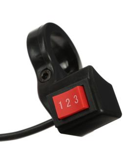 Клавишный переключатель на руль мото, 3 режима, провод 30 см