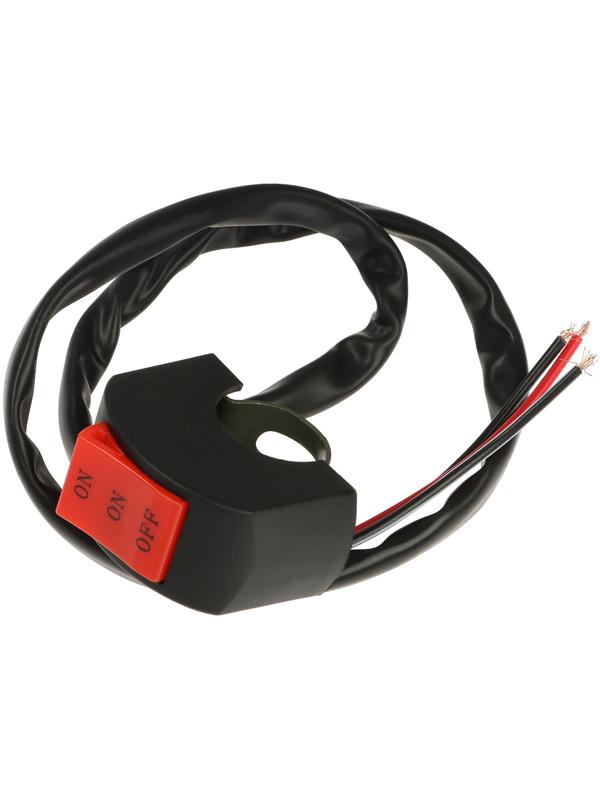 Клавишный переключатель на руль мото, 3 режима, провод 30 см