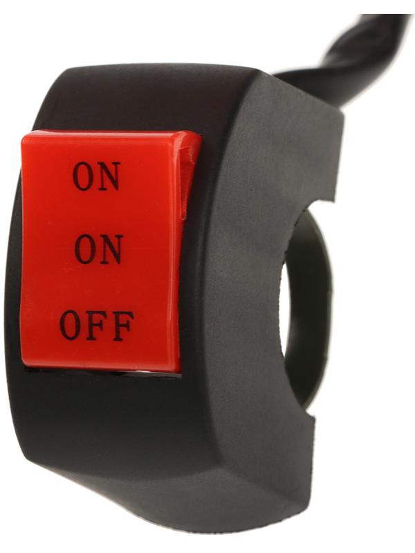 Клавишный переключатель на руль мото, 3 режима, провод 30 см