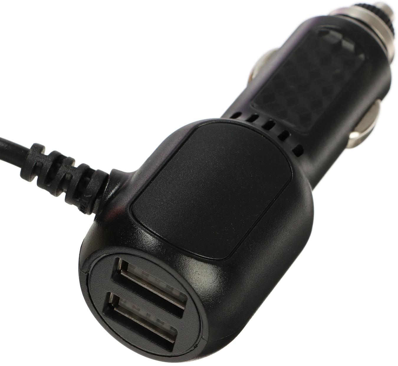 Зарядное устройство правый Mini USB, c 2USB 3.4 А, 5 В, провод 3,5 м