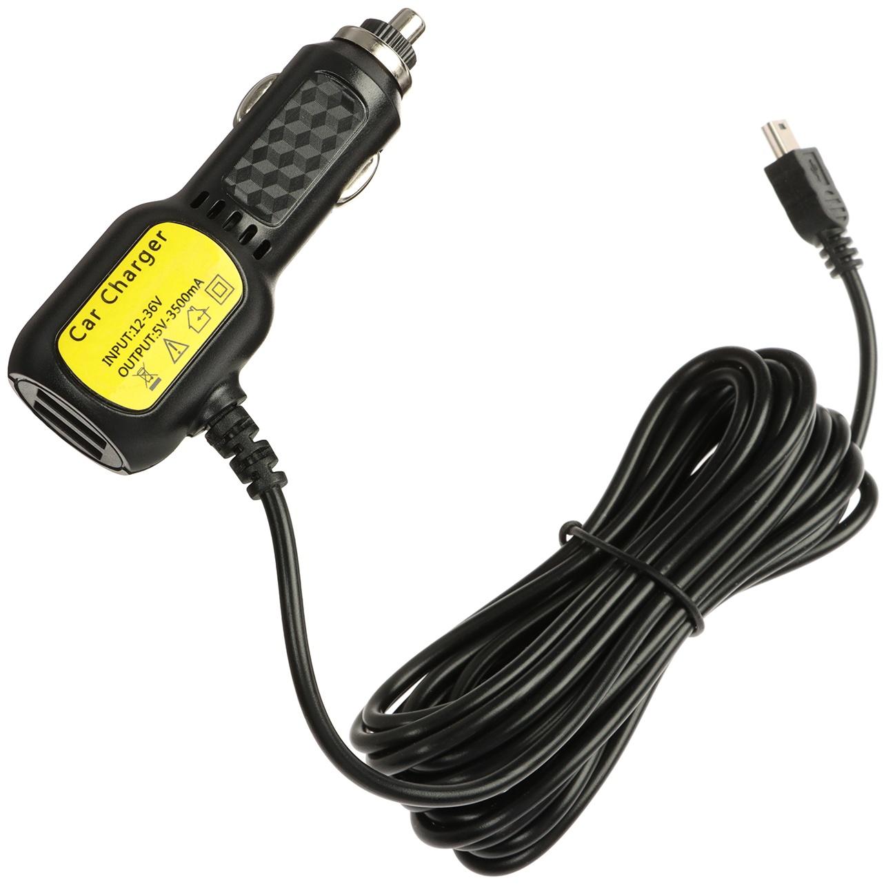 Зарядное устройство прямой Mini USB, c 2USB 3.4 А, 5 В, провод 3,5 м