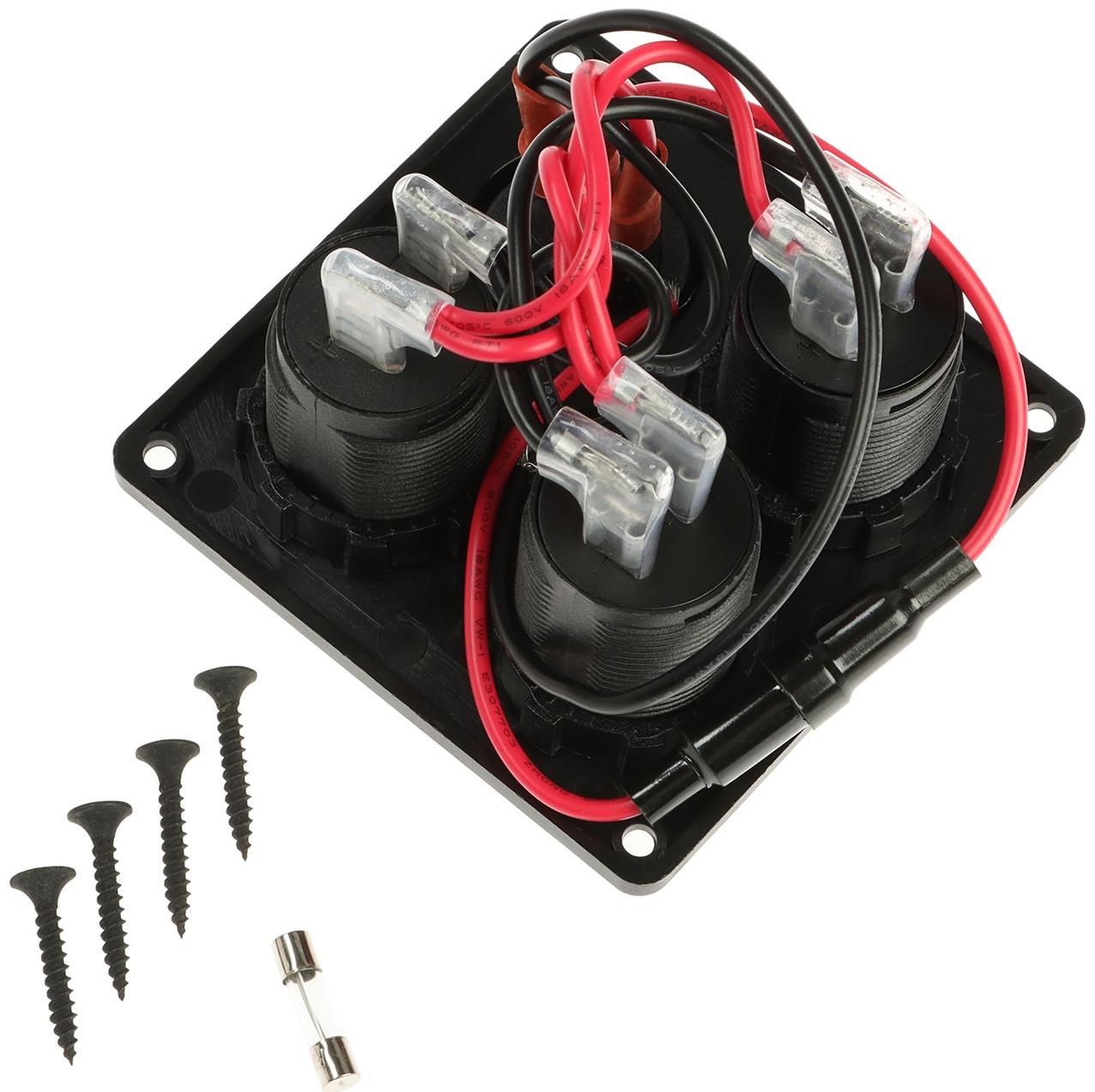 Разветвитель, вольтметр, прикуриватель, 2 USB 2,1А, 5В.