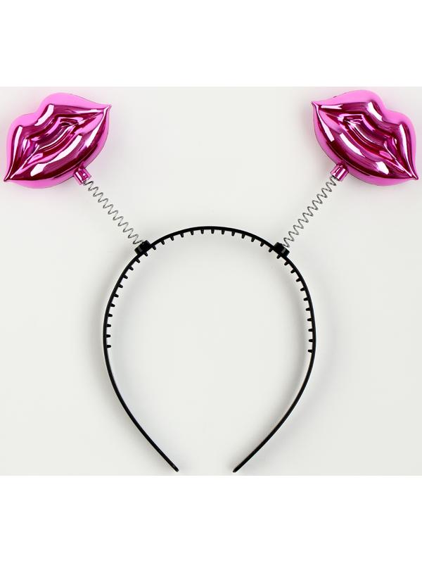 Карнавальный ободок «Губы», цвет розовый