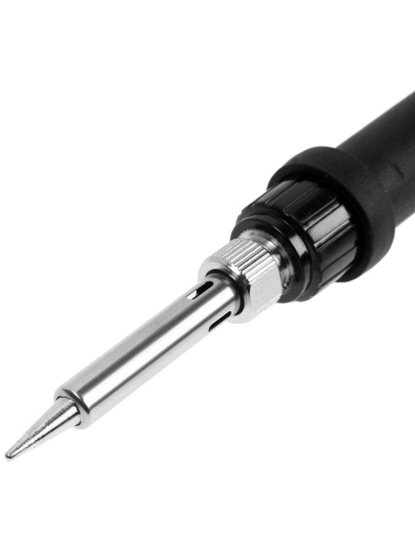 Паяльный набор ТУНДРА, паяльник 60 Вт с регулировкой температуры, 15 предметов